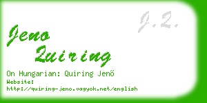 jeno quiring business card